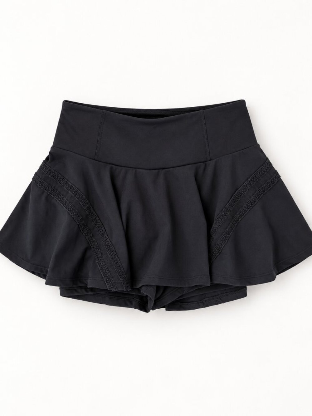Free People FP Movement Black Tennis Skort Skirt Pleats Thank You Small